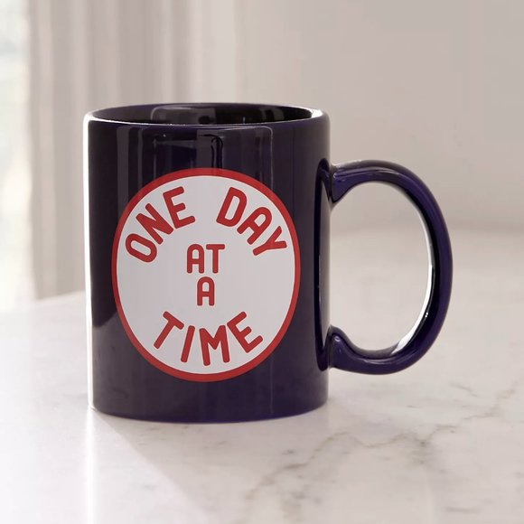 Urban Outfitters One Day at a Time Mug Cute Home Work Office Kitchen - Picture 6 of 6